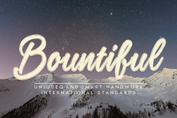 Bountiful: A Handwritten Typeface for Makers and Creatives