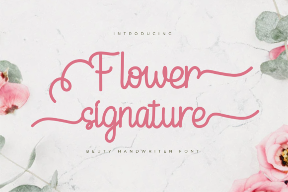 Flower Signature: A Handwritten Typeface for Editorial Elegance