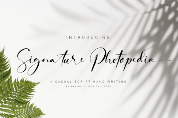 Signature Photopedia: A Script Font for Memorable Brand Content
