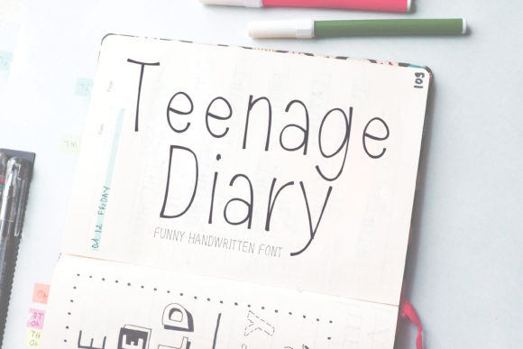 Teenage Diary Font: A Handwritten Typeface for Your Brand